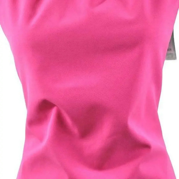 SAIL TO SABLE Womens High Neck Sheath Kneelength Dress Size Medium Pink New - Picture 7 of 12